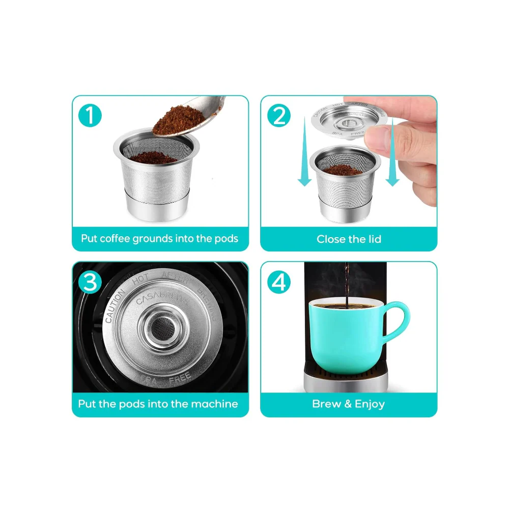 CASKF02 2 Pack Reusable K Cups Coffee Pods - Image 3